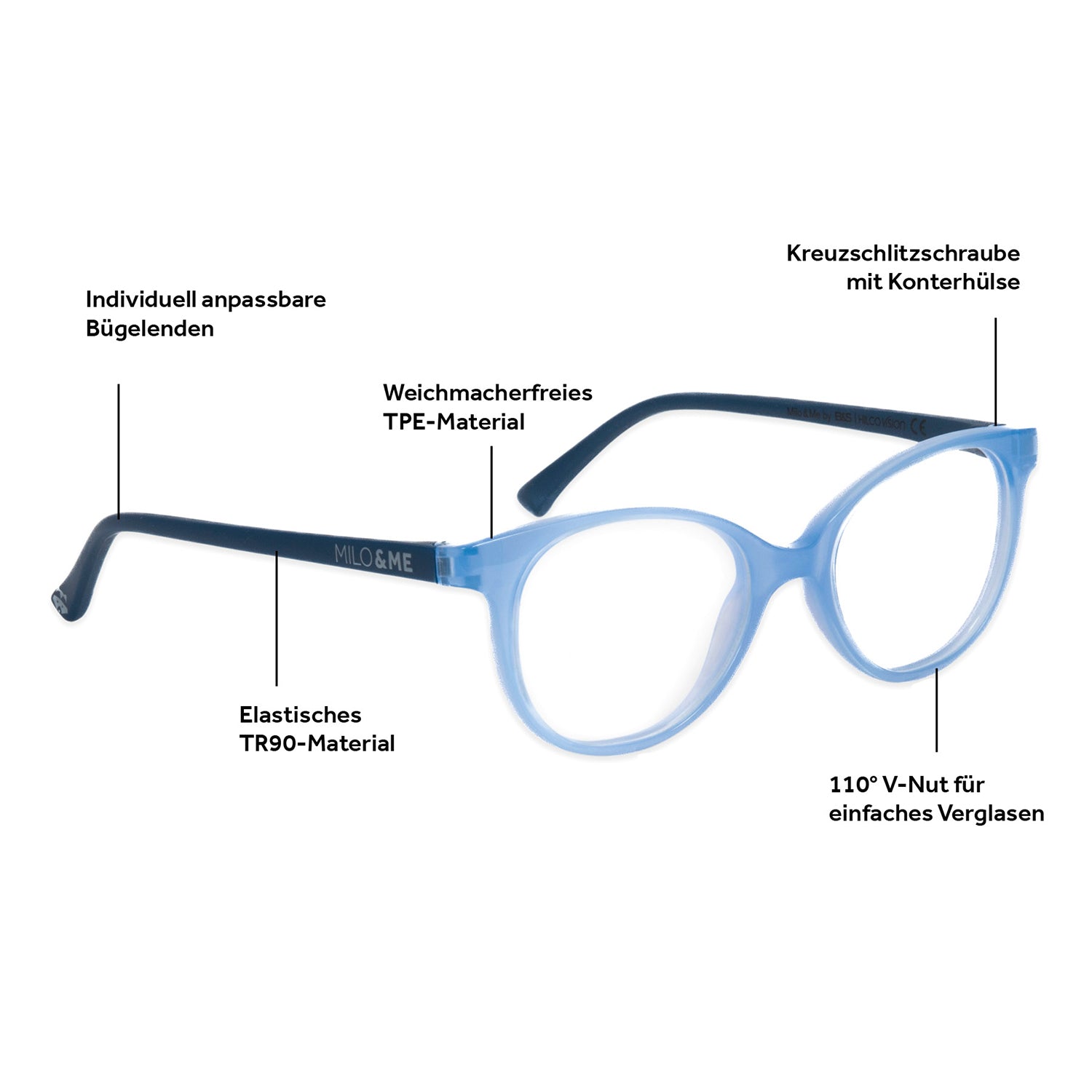 Milo & Me Kinderbrille Produktigel Material